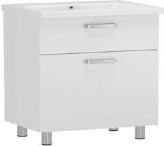 Тумба универсальная с умывальником 80см RJ FLORA-B RJFU039-0180WHSET(RJFU039-0180WH+K116-013)