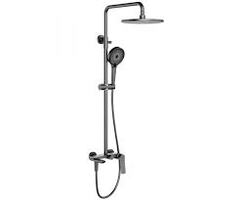Душевая система Qtap Slavonice на три потребителя (с изливом) QTSLA111GMB45910 Gunmetal Black PVD