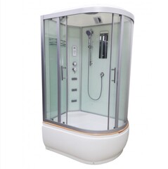 Душевой бокс Veronis BV-5-120 white (L) белый (передние стекла прозрачные) 120х80х220